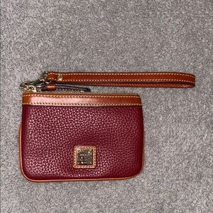 Dooney & Bourke Burgundy Leather Wristlet